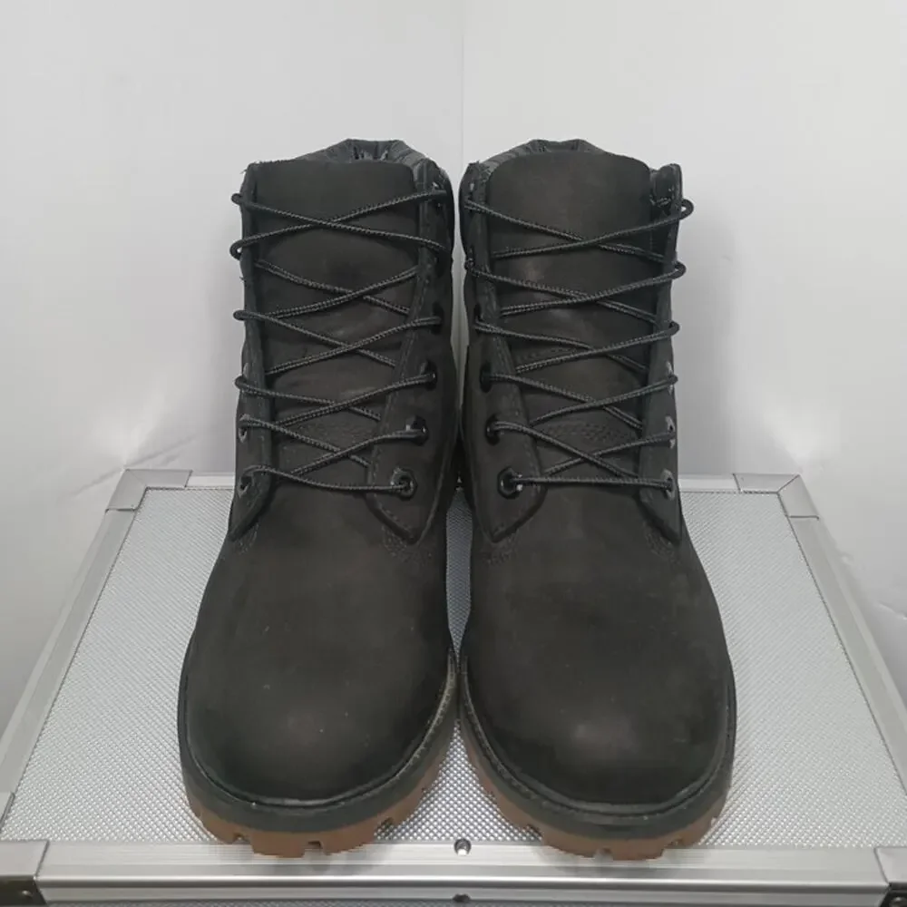 Timberland Mens Size 6 US 6.5 UK Black Suede Leather 6-Inch Boots Waterproof